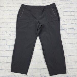 Lane Bryant WOMENS SIZE 24 On the Go Slim Ankle Stretch Mid Rise Pants Black
